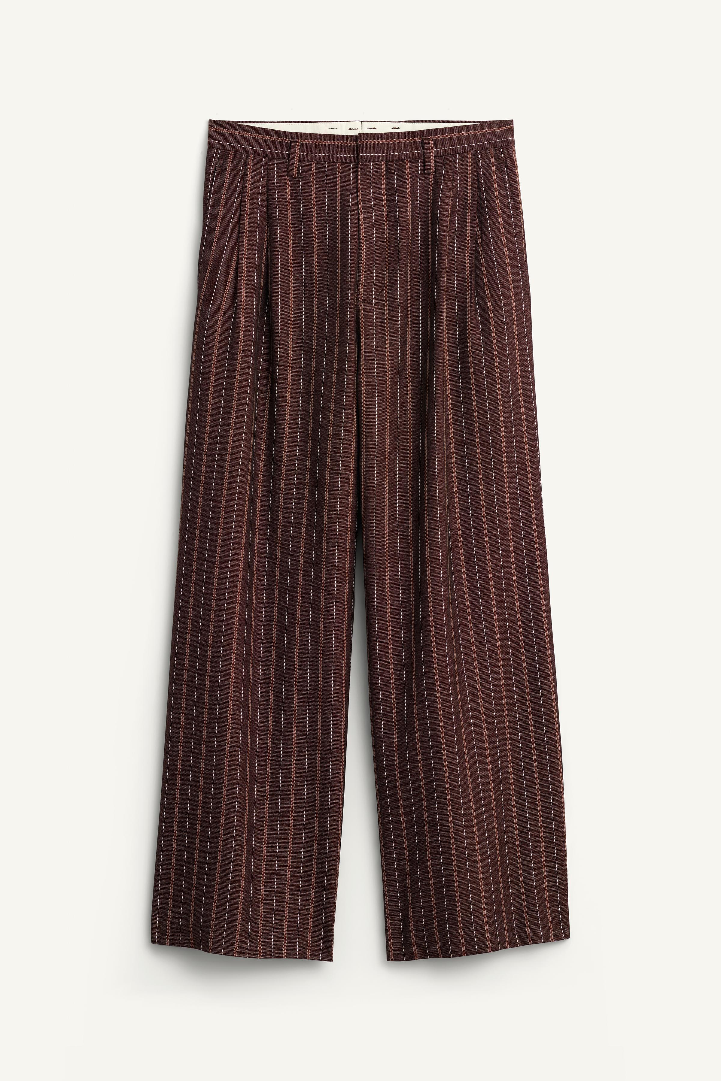 LIMITED EDITION STRIPED WIDE FIT PANTS